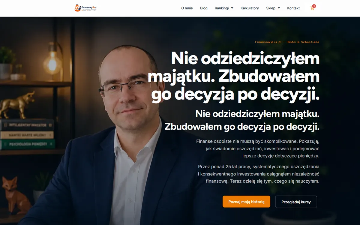 Finansowy Lis — zrzut ekranu: Serwis finansowy i sklep